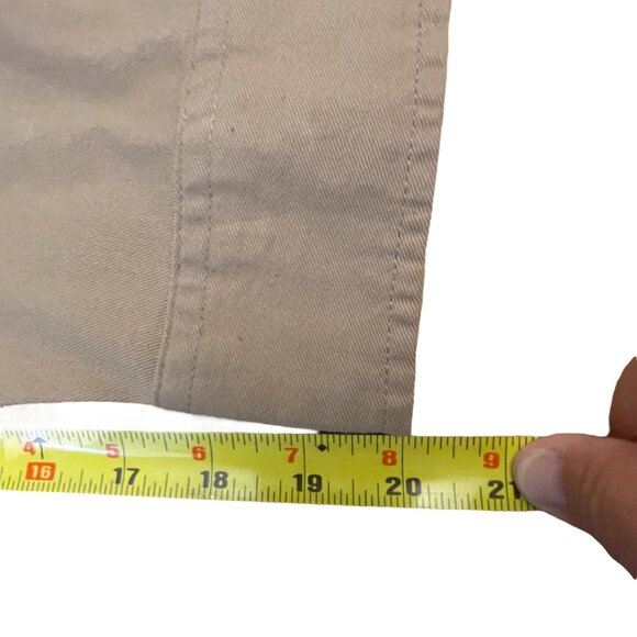 Turtle Bay New York Khaki Shirt Long Sleeve Pearl Snaps Pockets Size Large - Picture 11 of 11